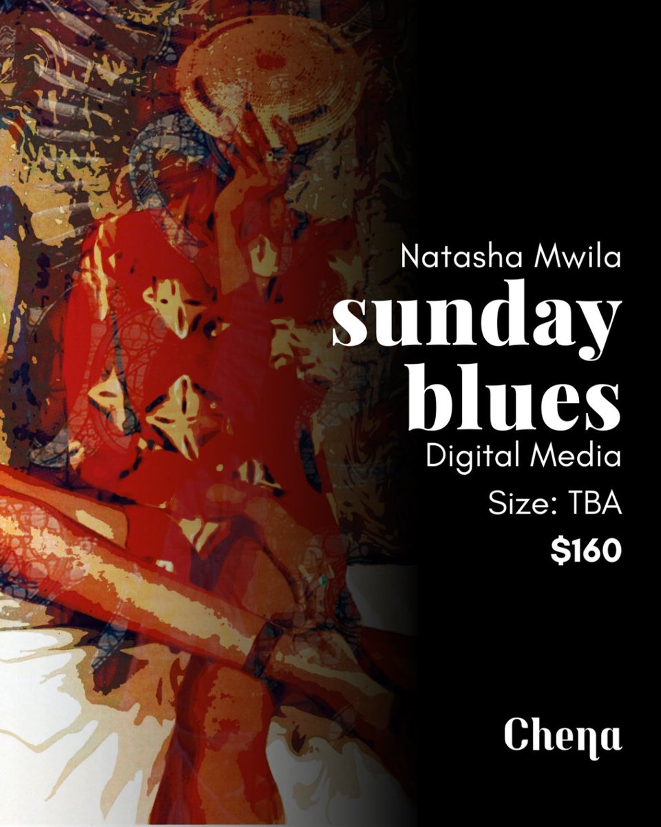 chena_gallery's tweet photo. NEW ART ALERT!!! "Sunday Blues" by Natasha Mwila @mwilaart 
 is now available at The Chena Art Gallery. 

#newart #chenaartgallery #thebarnyardatbonanza  #sundayblues https://t.co/c5kQCpvquD