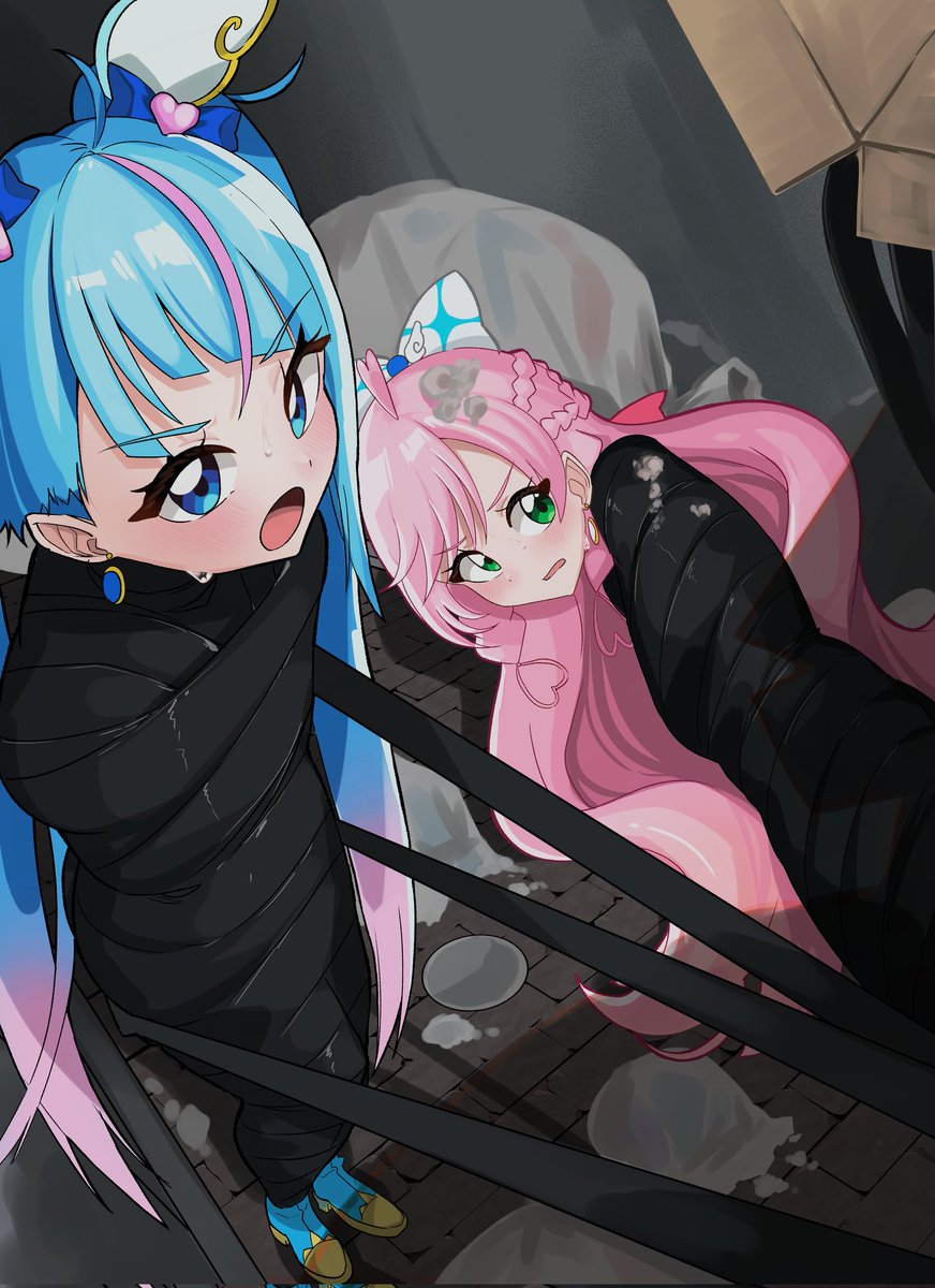 うら山🔞(@SSUR_DID)さんの小説:【二次創作】ごみ捨て場 
の前半挿し絵を描かせていただきました~!!

ごみを投げつけられ、挙げ句の果てに拘束されるヒーローたちは無様です....!!

https://t.co/xJsDQS8NXJ 