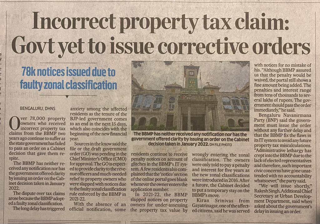 NammaBNP's tweet photo. @CMofKarnataka @BSBommai @lalli_bv @BBMPAdmn @governmentofkar @BBMPCOMM @narendramodi @ShobhaBJP @cskarnataka @srikanthn1975 @BengaluruAgenda @BAFBLR Our team maintains that administrative lethargy has crept into the #BBMP due to the lack of elected representatives & therefore, such important civic concerns have gone unattended with no accountability whatsoever.
#PropertyTax #BNPExplains #SahiMaadiCM #IssueGONow @CMofKarnataka https://t.co/rMKUKEffQL