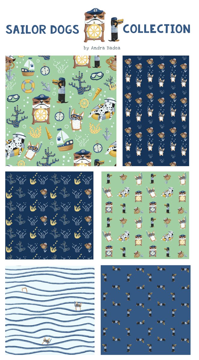 My first #patterncollection available for licensing :D
Happy to see them on home decor, paper goods or clothing so contact me anytime at andra_badea@cuteoshenii.com 
#surfacedesign #seamlesspatterns