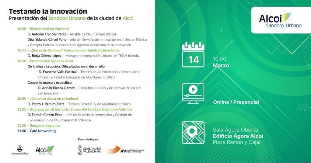 tonifrancesp's tweet photo. Presentación del SANDBOX Alcoi @Alcoinnovacio @LexlabL @TechfriendlyEs @GVAavi @redinnpulso https://t.co/y1nDwvIU04