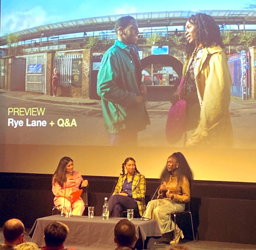 RYE LANE is an utter gem of a film which *might* be restoring my faith in romance & certainly makes me proud of living in South London. Wonderful Q&A last night @BFI with director @RaineAM & star Vivian Oparah hosted by @RhiannaDhillon. #BFIBacked #RyeLaneMovie