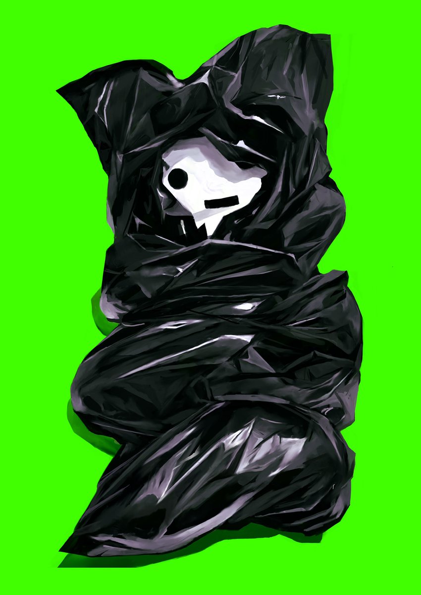 green background no humans simple background solo mask hood hood up  illustration images