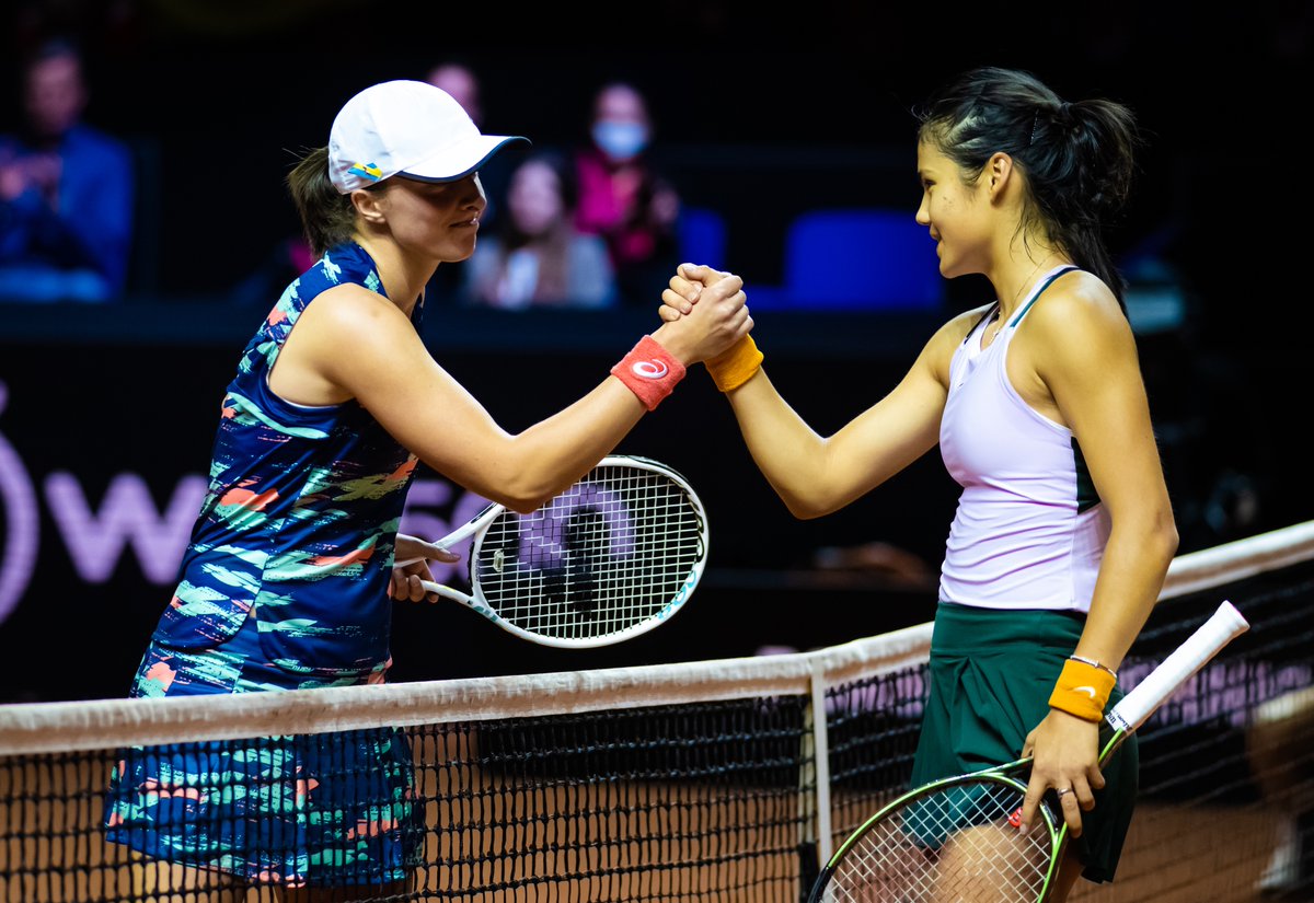 PorscheTennis's tweet photo. Tonight, the rematch of last year's Porsche Tennis Grand Prix quarter final is happening in Indian Wells! In the Round of 16, Porsche Brand Ambassador @EmmaRaducanu will face World No.1 @iga_swiatek. Who are you rooting for? 🎾🤔 https://t.co/qF6B6FwMYX