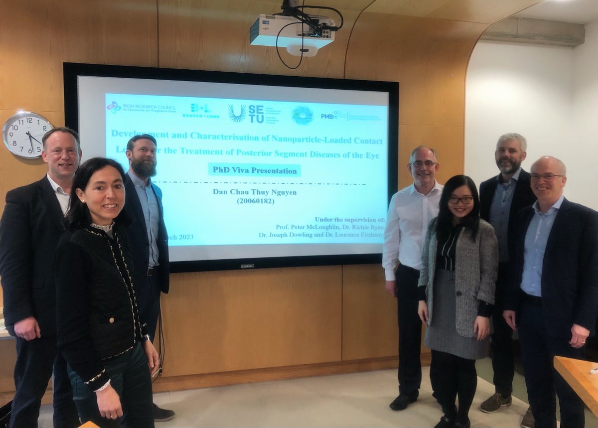 PMBRC (@pmbrc_setu) on Twitter photo Congratulations to <a href="/DanNguyen_OTRG/">Dan Chau Thuy Nguyen</a> on the successful defense of her PhD thesis yesterday. Thanks to <a href="/calvarezlorenzo/">Carmen Alvarez-Lorenzo</a> <a href="/UniversidadeUSC/">USC</a> and Austin Coffey <a href="/EngTechWIT/">Eng Tech SETU Waterford</a> for acting as examiners. <a href="/IrishResearch/">We are now Research Ireland</a> <a href="/BauschLomb/">Bausch + Lomb</a> <a href="/SETU_Research/">SETU_Research, Innovation and Impact</a> @OTRG_PMBRC Congratulations to <a href="/DanNguyen_OTRG/">Dan Chau Thuy Nguyen</a> on the successful defense of her PhD thesis yesterday. Thanks to <a href="/calvarezlorenzo/">Carmen Alvarez-Lorenzo</a> <a href="/UniversidadeUSC/">USC</a> and Austin Coffey <a href="/EngTechWIT/">Eng Tech SETU Waterford</a> for acting as examiners. <a href="/IrishResearch/">We are now Research Ireland</a> <a href="/BauschLomb/">Bausch + Lomb</a> <a href="/SETU_Research/">SETU_Research, Innovation and Impact</a> @OTRG_PMBRC