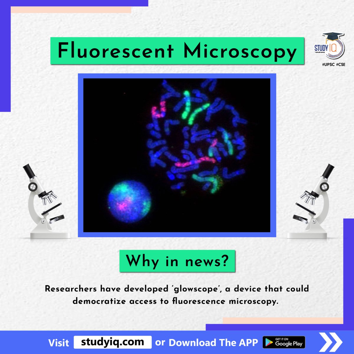 upsciq's tweet photo. Fluorescent Microscopy

#fluorescentmicroscopy #whyinnews #opticalmicroscope #comparison #wavelength #light #reemit #emitlight #fluorophores #fluoresceemitting #internalshape #upsc #cse #ips #ias https://t.co/V6ohpnlfCC