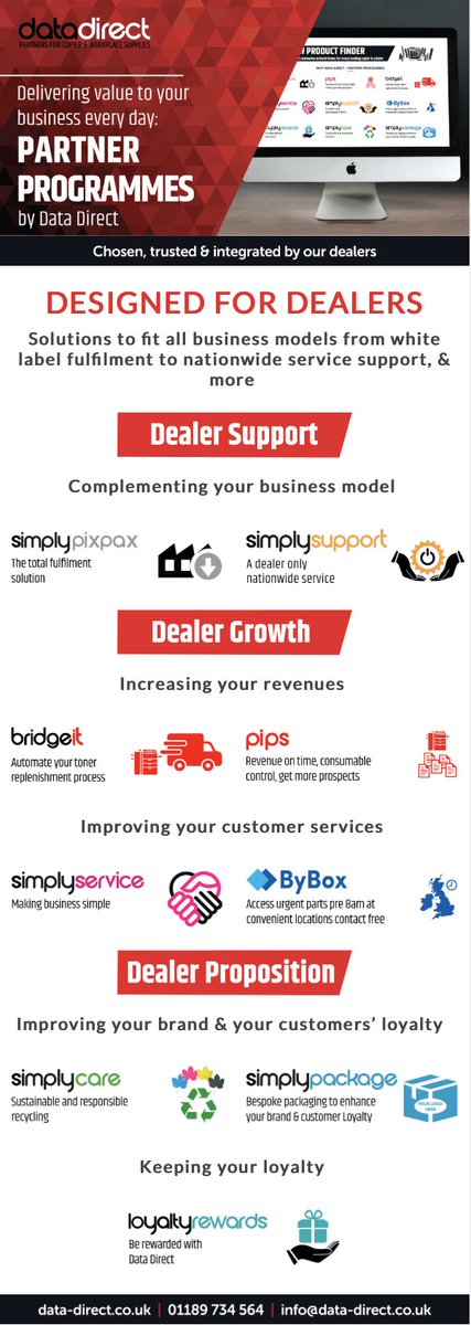 Are you benefiting from the partner programmes from Data Direct?
Contact your account manager to learn how each programme can complement your business model, increase revenues &amp; improve your own customers’ loyalty.
data-direct.co.uk/partner-progra…
#datadirect #service #support #partner
