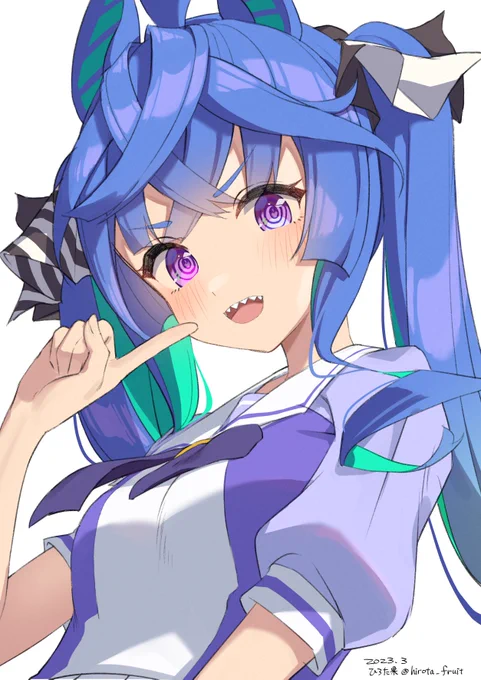 ターボのギザ歯もっと見せて... #ツインターボ #ウマ娘 