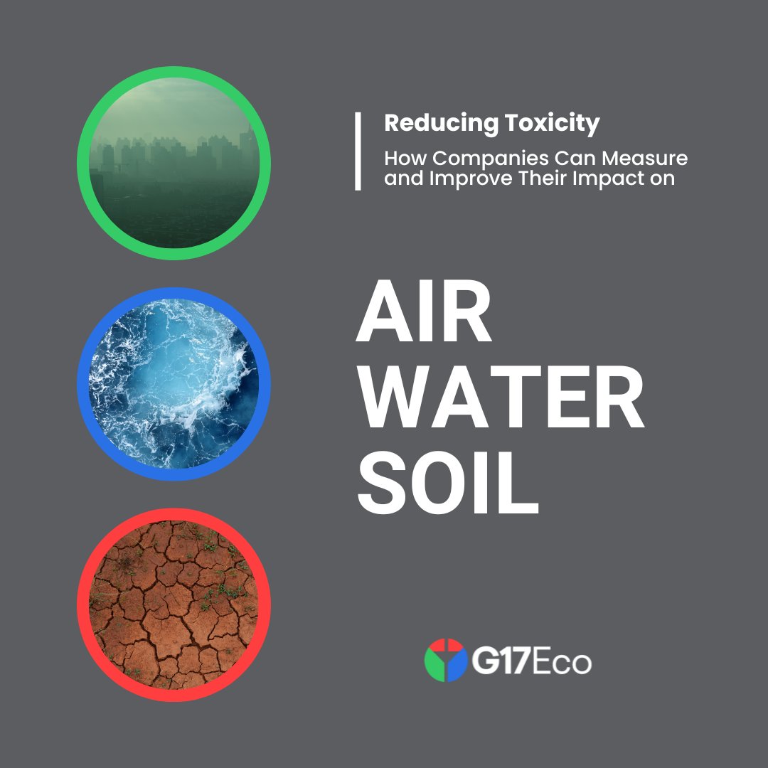 G17Eco's tweet photo. Companies can reduce their impact on the environment by measuring and reducing their #toxicity levels in #air, #water, and #soil.

Let's take action to have a positive impact on the environment and human health with https://t.co/5Y0XLB3knu

#sustainability #SDGs #SEEchange https://t.co/EkCyF0fp95
