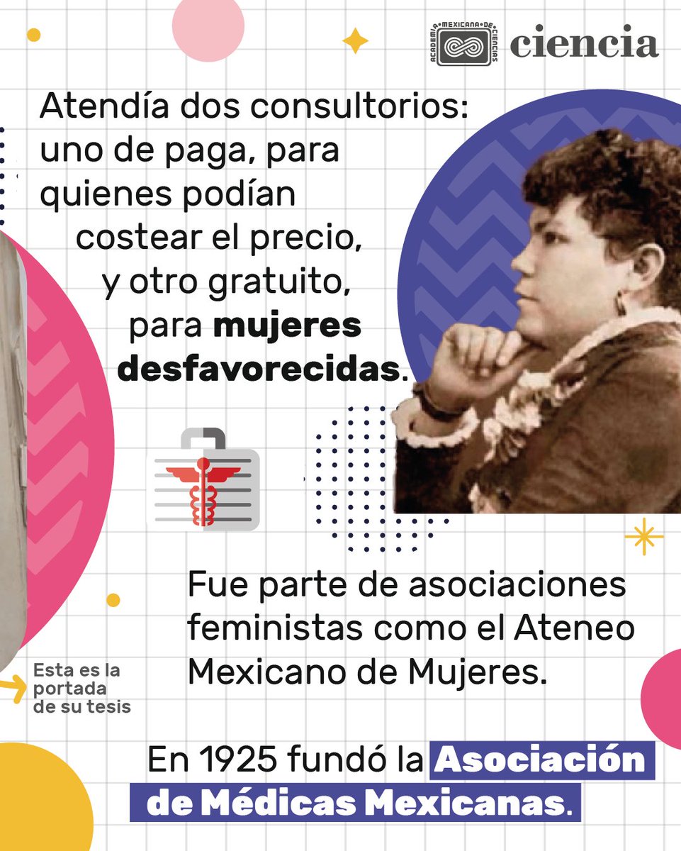 CienciaAMC's tweet photo. #UnDíaComoHoy nació Matilde Montoya. 🩺⚕️💊

No tuvo un camino fácil para convertirse en la primera mujer graduada de la Escuela Nacional de Medicina, en 1887.  

Conoce más sobre su vida 👉 https://t.co/wWHwRKfIqk

#MujeresEnLaCiencia
@FacMedicinaUNAM https://t.co/cVtErx2cWU