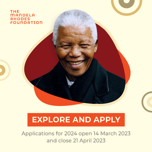 MRF_Africa's tweet photo. Applications for 2024 are open! 
We are a Nelson Mandela Legacy organisation in its 20th year of existence. Our post-graduate scholarship, which is open to citizens of any African country, combines financial support with a leadership programme. Apply here: https://t.co/D6tYdErHcN https://t.co/5HhkS1rdaf
