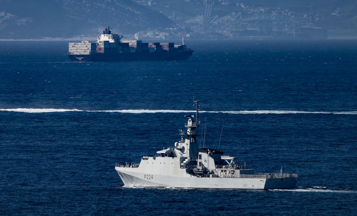 A rare sight! @HMSTrent finally back at sea after what looks like major issues which has kept her tied up at HM Naval Base #Gibraltar for months. @NavyLookout @CNPics @WarshipsIFR
