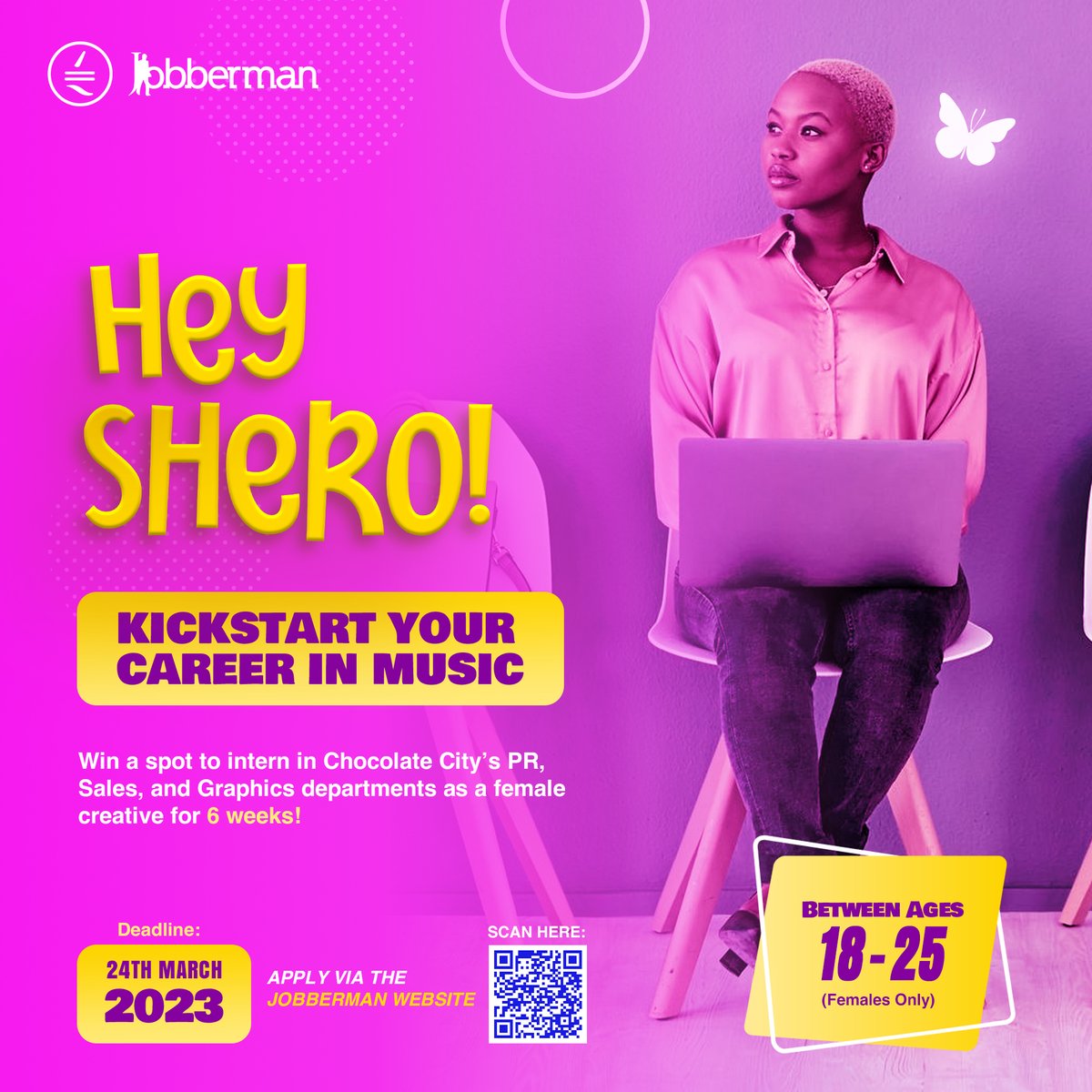 Jobbermandotcom's tweet photo. Calling all aspiring female creatives🎶👩🏽‍💼
Jobberman Nigeria, in partnership with 
@choccitymusic
, is offering internship opportunities for women looking to make their mark in the music industry. https://t.co/dpZFeCj29l