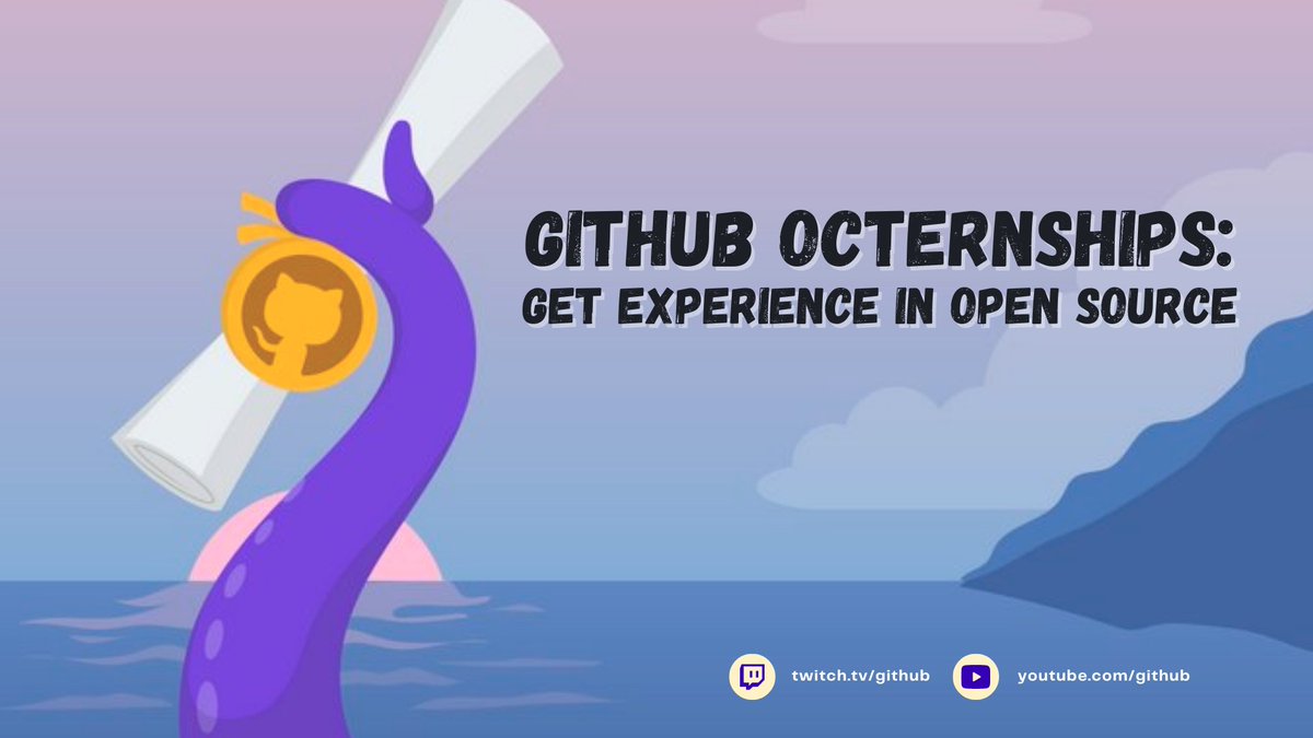 Are you a student looking for a rewarding internship experience?🧑‍🎓 Check out #GitHubOcternships! TODAY at 9:30 am ET/ 7pm IST join me on twitch.tv/github to hear from industry experts like @perhammer, @vipulkv, and @kitarp29 about the program, and learn how to apply.