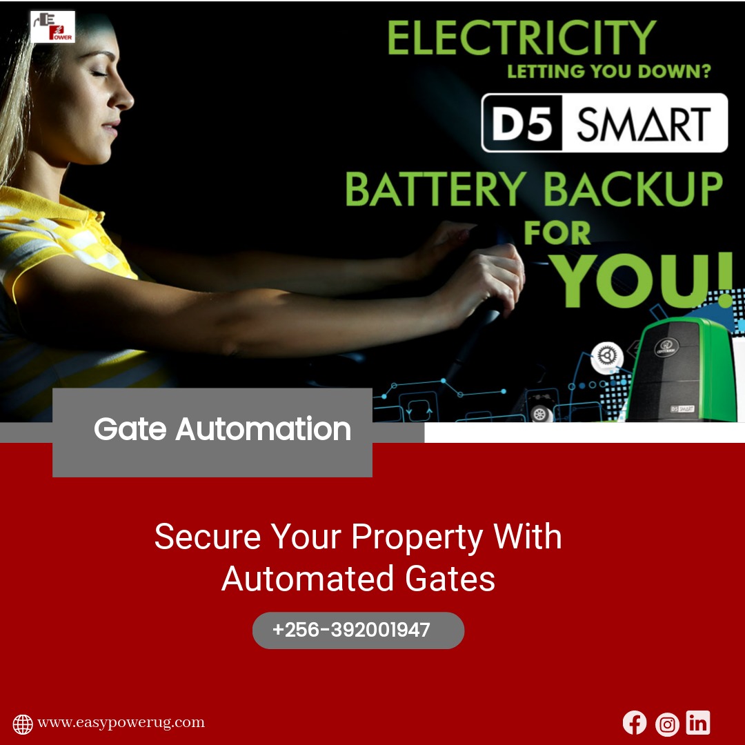 EasyPowerCoLtd's tweet photo. Protect your business with a gate automation system &amp; backup system! Improved security, convenience, aesthetics, and peace of mind during power outages. Contact us today to learn more about this smart investment for your business. 
☎️ +256-789931735
#gateautomation #backupsystem https://t.co/uZtyhAtq21
