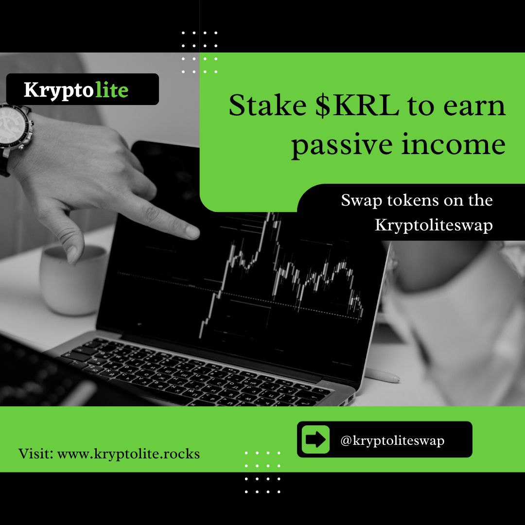 🚀Ready to earn passive income with your crypto?🤑 Check out <a href="/KryptoliteSwap/">The KRYPTOLITE Universe ($KRL) - # Hiring</a> 's staking offer!💰 Stake your coins and enjoy the benefits of regular rewards while holding onto your investment.💸
Visit: kryptolite.rocks/stake 
 #cryptocurrency #staking #passiveincome #kryptolite