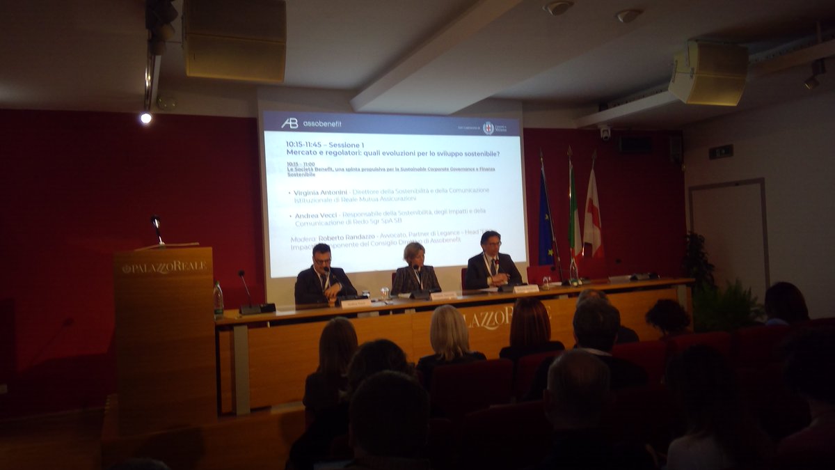 #SBday23 

inizia la sessione : Mercato e regolatori: quali evoluzioni per lo sviluppo sostenibile? 

#rottasostenibile <a href="/Reale_Mutua/">Reale Mutua</a> <a href="/RobertoRandazz4/">Roberto Randazzo</a> <a href="/andrea_vecci/">Andrea Vecci</a> <a href="/Legance_AA/">Legance</a> #impattosociale #societàbenefit #sostenibilità #svilupposostenibile