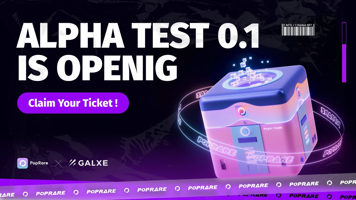 Please complete the following tasks to participate - only for ticket holder!

1. Fill in your Sui &amp; EVM adresses:
forms.gle/aAnXacUTAjk21v…

2. Please wait for the snapshot - 11:00 am UTC daily!

3. Claim your ticket✅= 1 Mystery Box🎁: 
galxe.com/PopRare/campai…

#GalxeOAT #PopRare