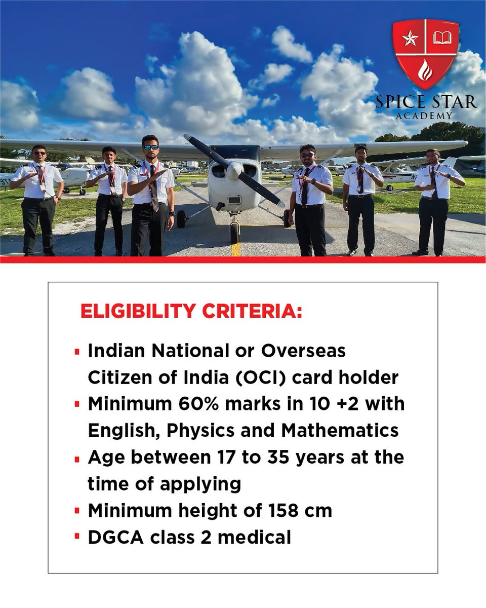 flyspicejet's tweet image. Set your sights on the skies and make your career take off. Apply now for SpiceJet&apos;s Cadet Pilot Programme and let&apos;s fly high together!

#flyspicejet #spicejet #cadetpilot #pilot #flywithus #travel #travelwithus #flights #aviation #airline #spicestaracademy #addspicetoyourtravel