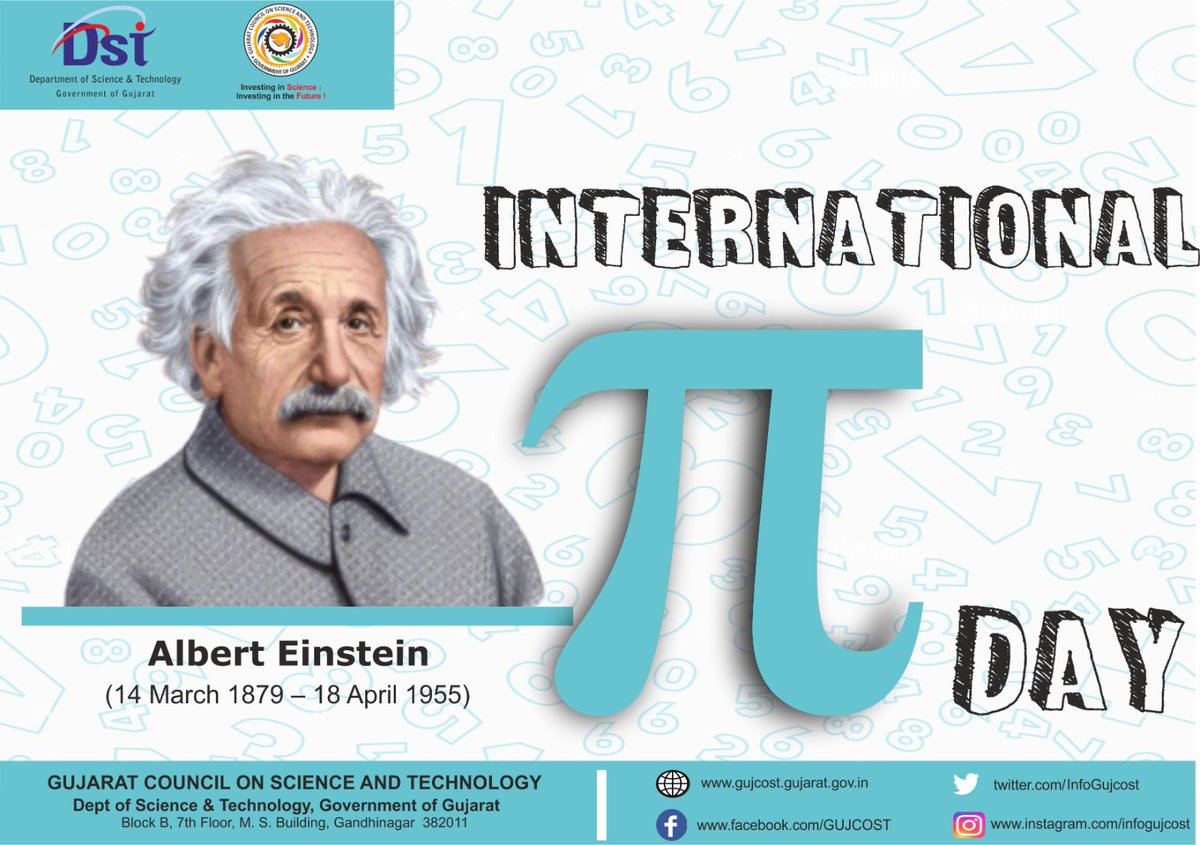 DevyaniVisana's tweet photo. Did you know why #PiDay is celebrated on 14th March?
π=3.14
Today's date- 14/3
So the date represents value of π.
How wonderful it is that the most celebrated genius of all time #AlbertEinstein is also born on #PiDay.
#CelebratingScience
#ScientificDays https://t.co/NU5kIEMXqC