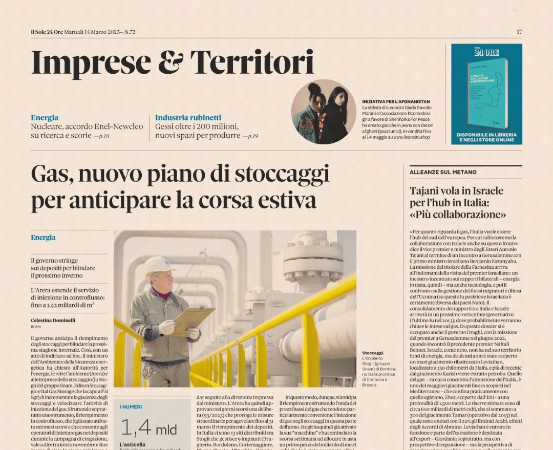 Il #governo anticipa il riempimento degli #stoccaggi per blindare il prossimo #inverno. In campo <a href="/snam/">Snam</a>, <a href="/EdisonNews/">Edison News</a> e #ItalGasStorage dopo la delibera dell'<a href="/ARERA_it/">ARERA</a> che estende l'iniezione di #gas nei depositi in #controflusso. Tutti i dettagli sul <a href="/sole24ore/">IlSole24ORE</a> 
#energia #consumi