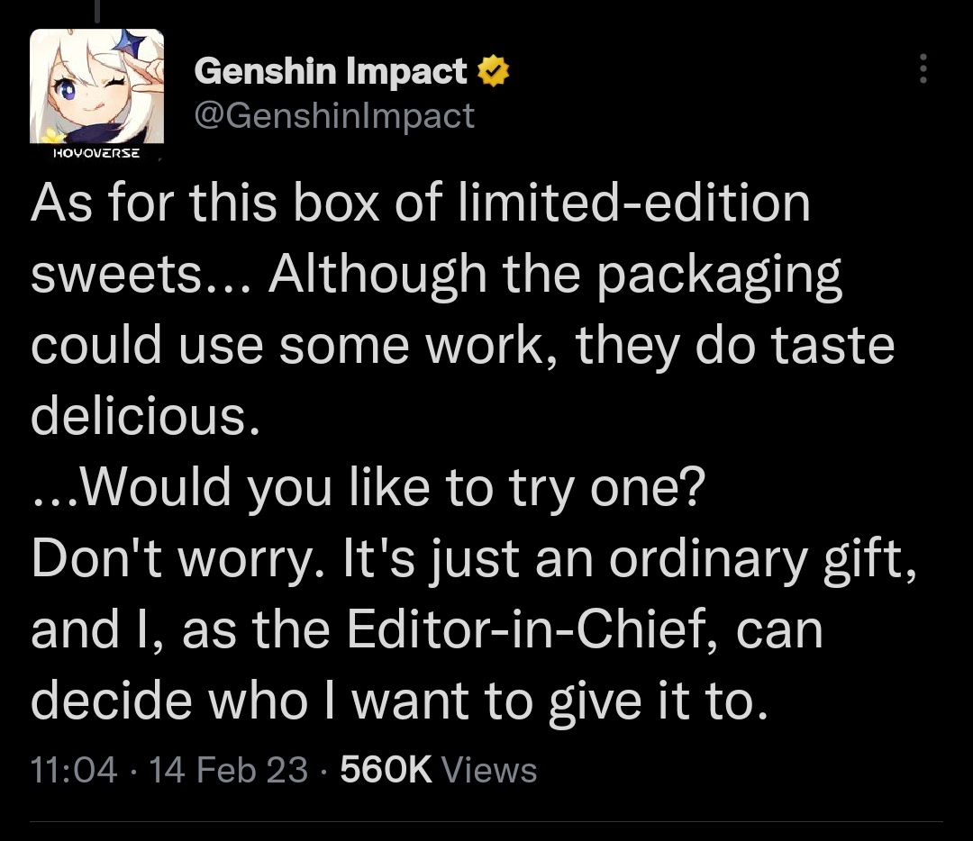 GODDESSISYOU's tweet photo. Ayato really took every Yae's words, personally, just like his voiceline about Her. 🤣
No one can't stop him to mention her name and publishing house in every event 🤣
Like "Oh yeah that's great idea, but Yae publishing house..."
#yaeyato #whiteday https://t.co/FG0TtccNuP