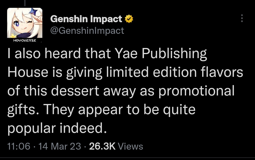 GODDESSISYOU's tweet photo. Ayato really took every Yae's words, personally, just like his voiceline about Her. 🤣
No one can't stop him to mention her name and publishing house in every event 🤣
Like "Oh yeah that's great idea, but Yae publishing house..."
#yaeyato #whiteday https://t.co/FG0TtccNuP
