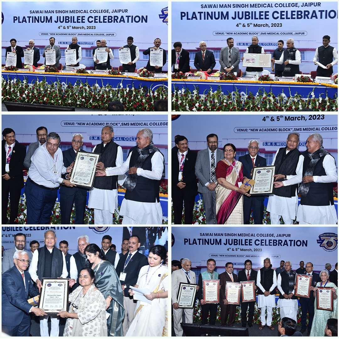 smsmcplatinumj's tweet photo. Some Glimpses of the Platinum Jubilee celebration of SMS Medical College.

#jaipur #smsmedicalcollege #smsmedicalcollegejaipur #smscollegejaipur #smscollegejaipur #platinumjubilee #smsmedicalcollegeplatinumjubilee #doctor #Doctors https://t.co/yOYztah01j