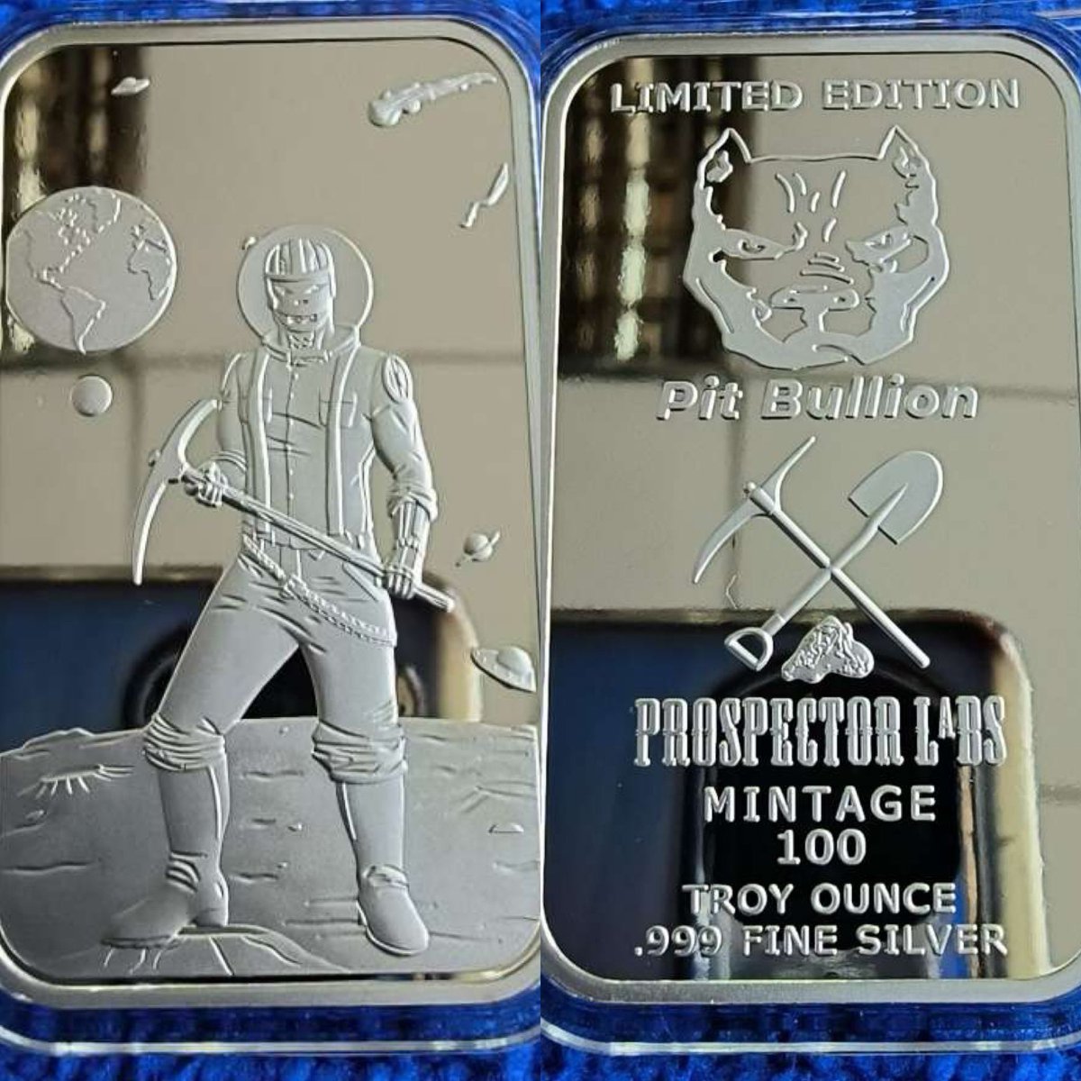 ProspectorLabs's tweet photo. Genesis and Droid Miner holders: Don’t miss your chance to reserve the first set in our Silver Art Bar series collab with @PitBullionLV in our Discord! Two weeks until they go on sale! #silverbullion #silverartbar #silverbar #realmoney #solana #nftutility https://t.co/G9CDSpzhKz