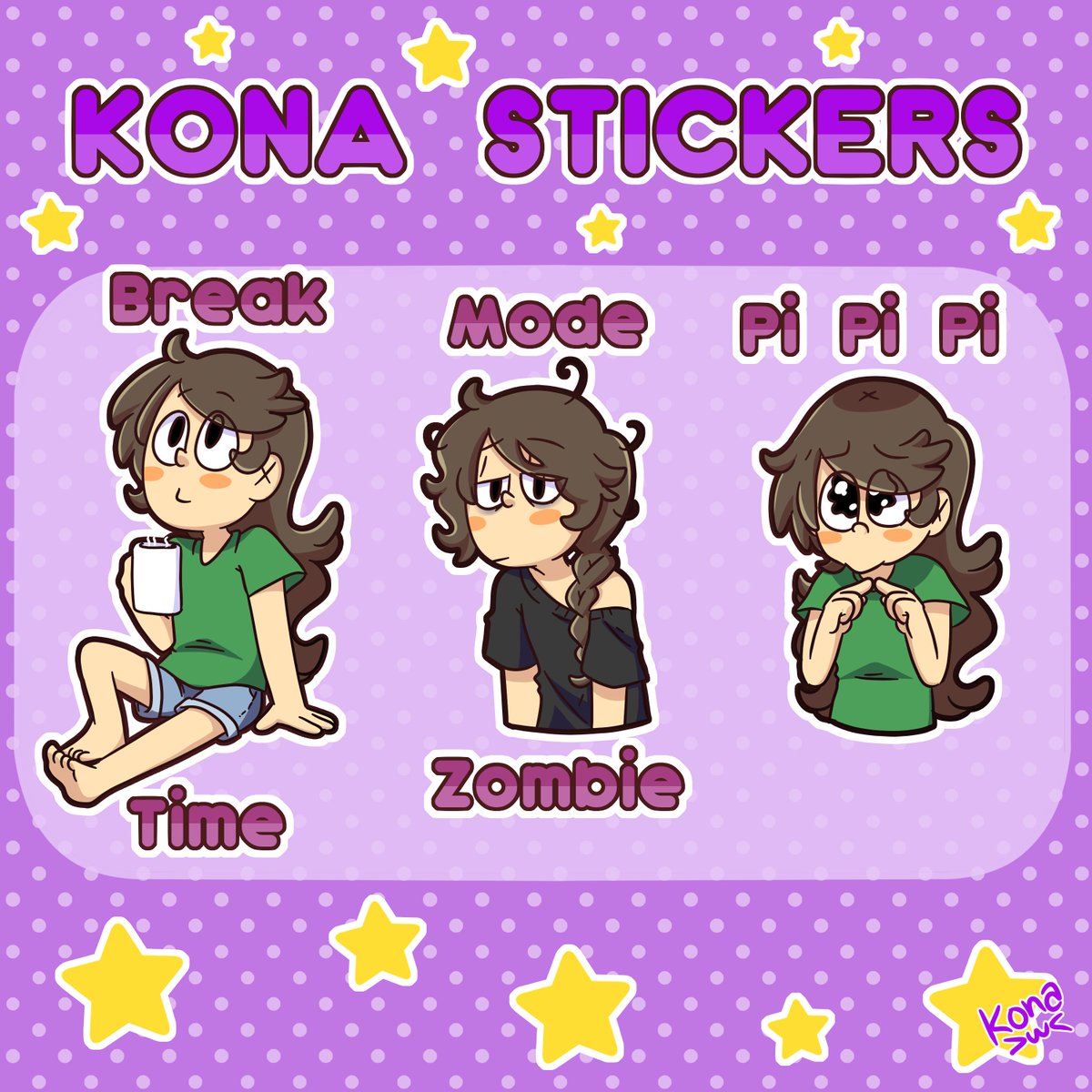 KonaNeko2's tweet image. Kona Stickers ~ ❤️✨
Haciendo pequeños stickers de una konitaaa por diversion~ 🥺
PD: recuerden que tengo comisiones abiertas aun~ (? 👀
#calartsstyle #calartdesign #calarts #ilustraciondigital #illustrator #ocdesign #desingdigital #painttoolsaiart #originalcharacterart