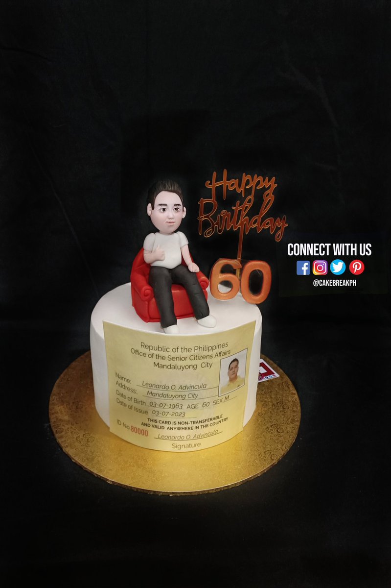 cakebreakph's tweet photo. Age is a beautiful work of art years in the making. 
Wear 60 proudly😘🎂🎉

#cakebreakph 
#seniorcitizens 
#seniorcitizenscake 
#60thbirthdaycake 
#seniorcitizensid
#seniorcitizensidcake https://t.co/WTyoXOaueR