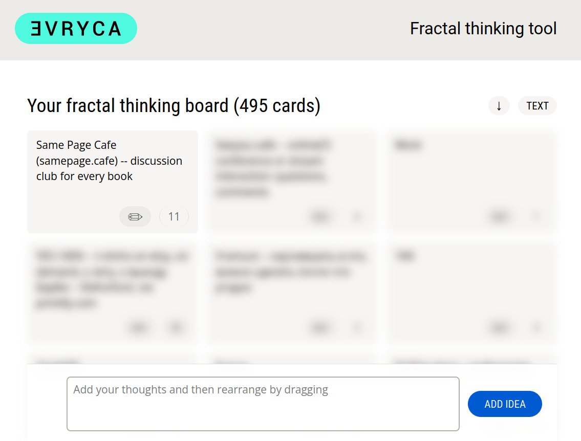 efojs's tweet image. Evryca #currentstate 495 cards.
Part of them is planing of Same Page Cafe