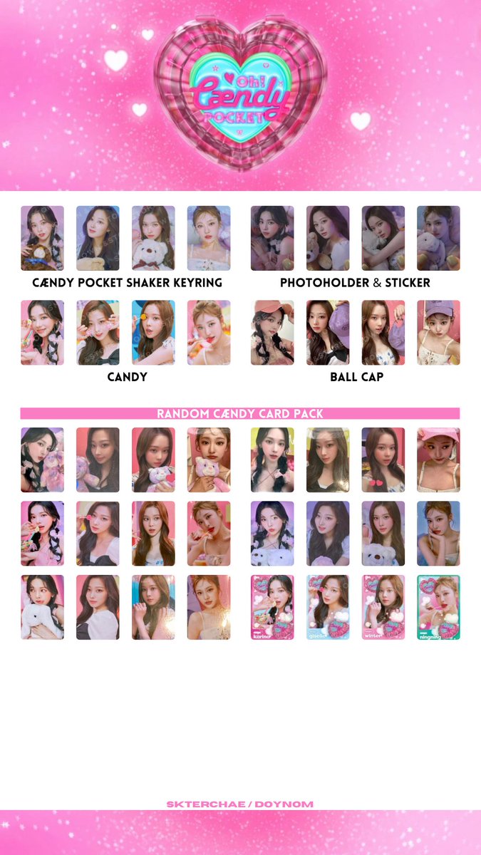aespa Oh! Caendy Pocket 🍭 photocard template — complete