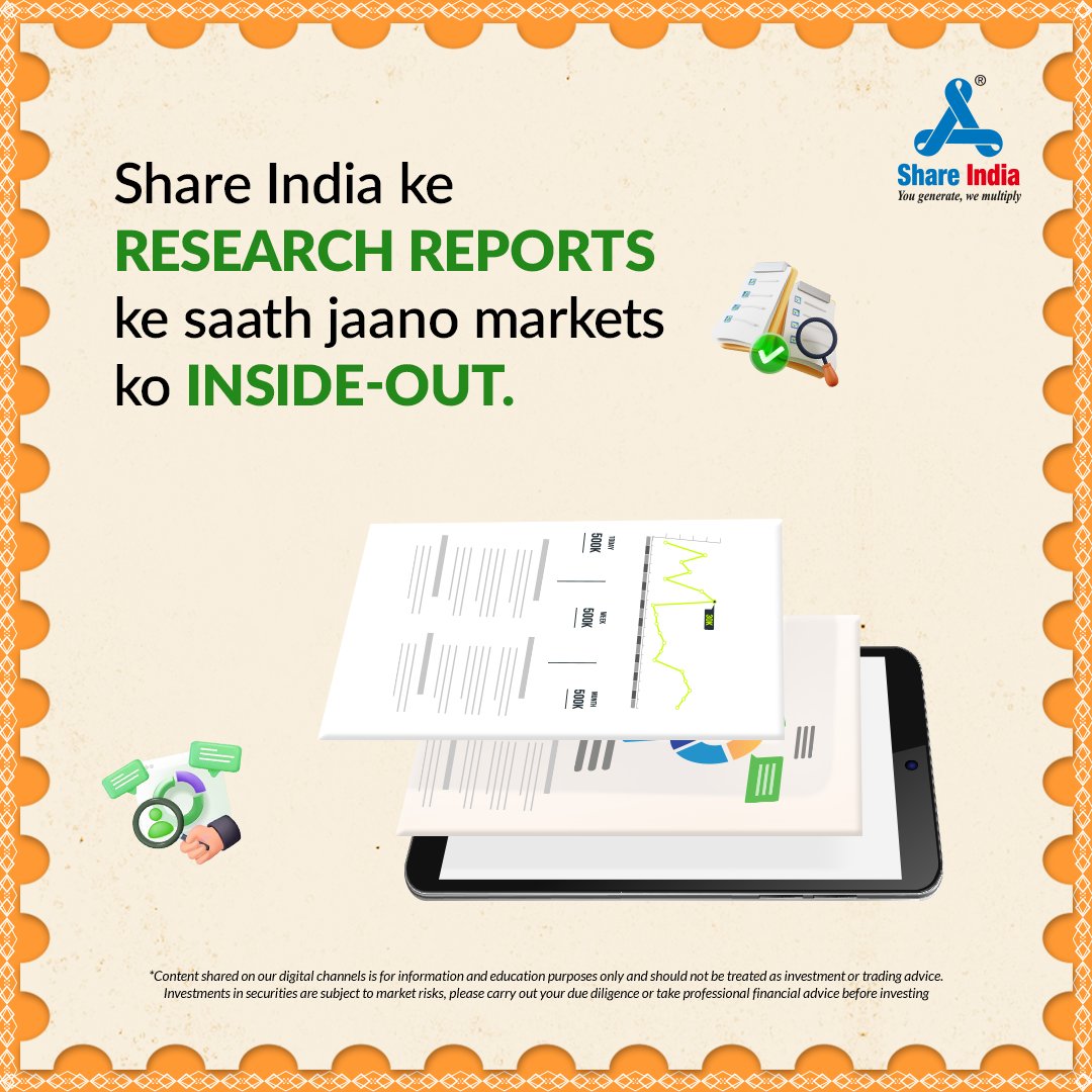 shareindiasec's tweet image. Get valuable insights on day trading, deliveries, futures and options, commodities and more with Share India's research reports! 💡👨‍💼 

#MarketReports #IndiaKaApnaTradingPlatform  #ShareIndia #StockMarket