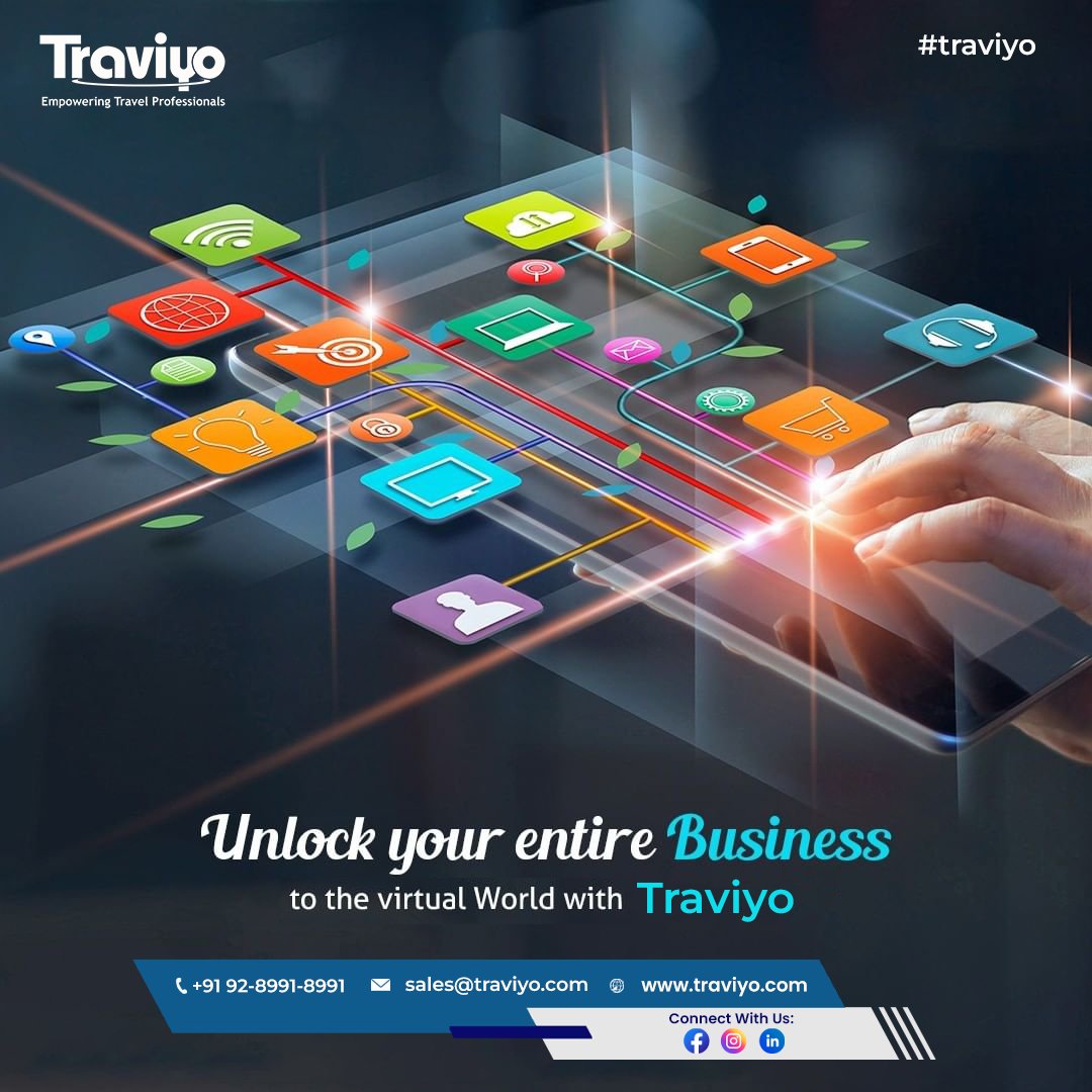 TraviYo (@traviyoofficial) on Twitter photo Unlock your entire business to the virtual world with Traviyo! With our powerful tools and innovative solutions, we can help take your business to the next level.
๐๐จ๐ง๐ญ๐๐๐ญ ๐ฎ๐ฌ
๐ฑ+91 92899 18991
๐งsales@traviyo.com
๐traviyo.com
.
#traviyo #travelagent Unlock your entire business to the virtual world with Traviyo! With our powerful tools and innovative solutions, we can help take your business to the next level.
๐๐จ๐ง๐ญ๐๐๐ญ ๐ฎ๐ฌ
๐ฑ+91 92899 18991
๐งsales@traviyo.com
๐traviyo.com
.
#traviyo #travelagent