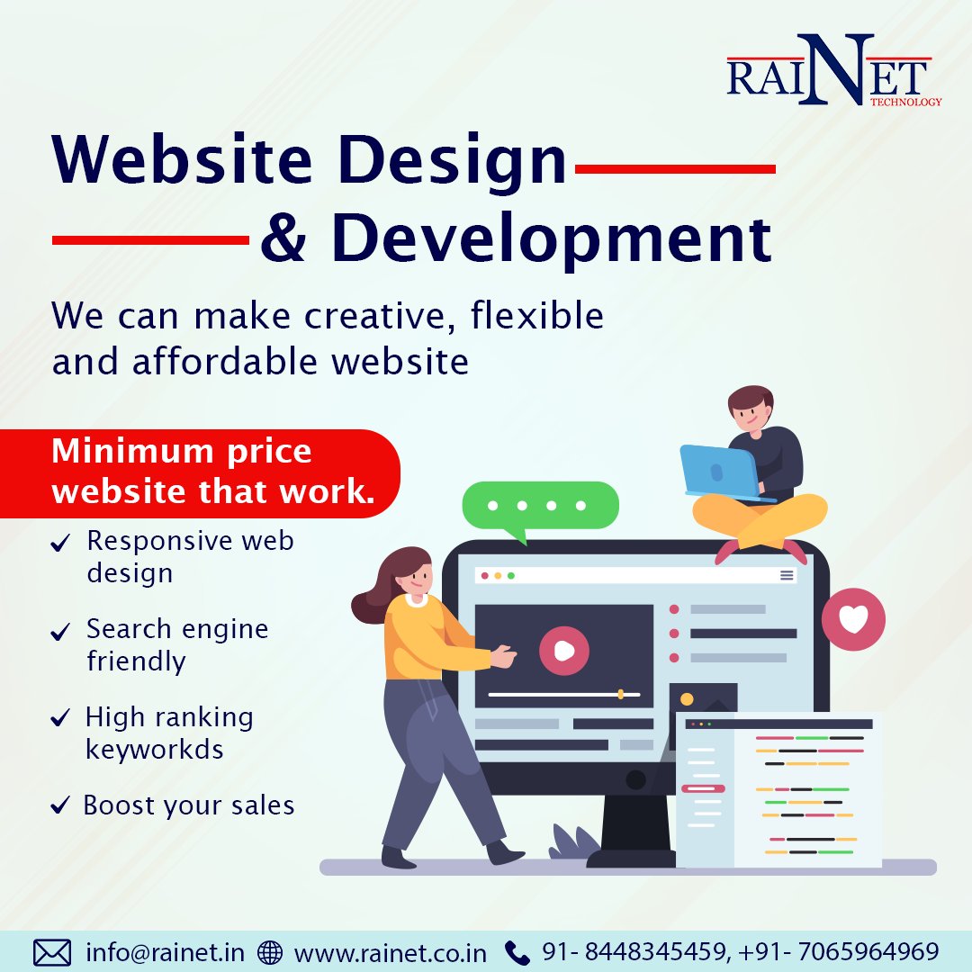 RAINETTECHNOLO1's tweet image. We make a responsive and customized website according to your need. 🙂
.
Call us: +91-8448345459, +91-7065964969
bit.ly/3HrOSXB
.
#itcompany #websitedevelopmentservice #websitedevelopment #hightraffic #softwaredevelopment #softwaredeveloper #सतभक्ति_से_सर्व_सुख #Donald