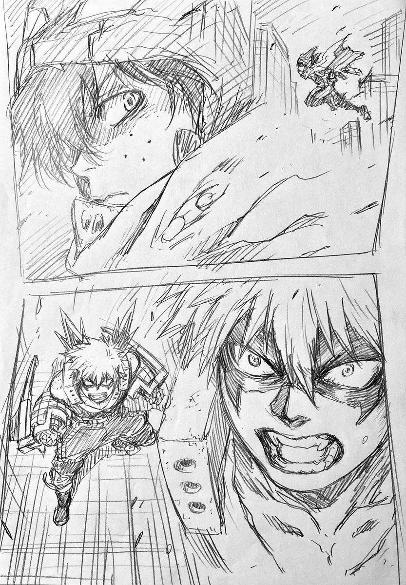 ラフ描き、🥦君と💥ちゃん

再掲 
