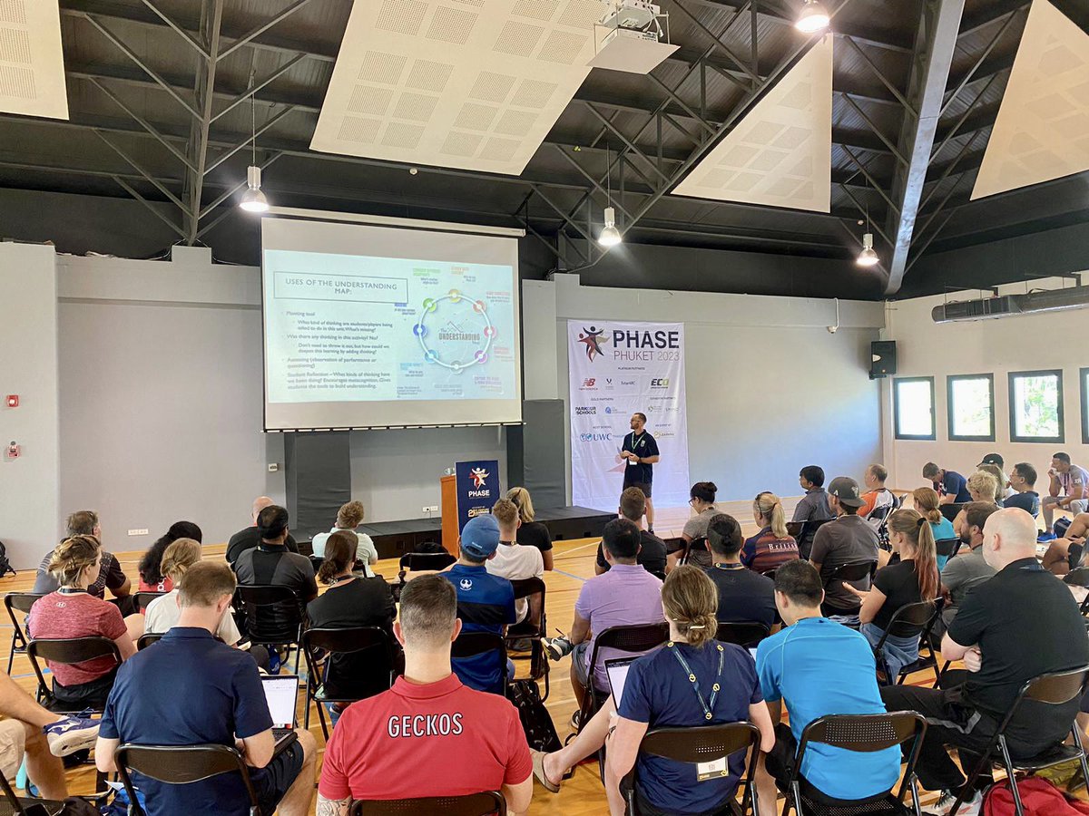 christopherpahl's tweet photo. Incredible weekend of sharing, learning and connecting at the International #PHASEphuket Conference.

Thanks to the engaged group of coaches, educators and athletic directors who helped make my session on #visiblethinking in #physicaleducation and #sports #coaching so enjoyable. https://t.co/KxcMr7OexO