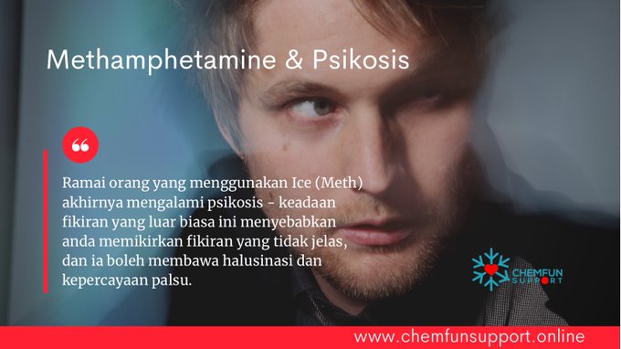 CFSupport1's tweet image. Tahukah anda?

Satu kajian dalam jurnal Psychiatry Research 2018 mendapati bahawa 36.5% pengguna meth merentas 17 kajian mengalami psikosis. 

#HarmReduction #CFSupport