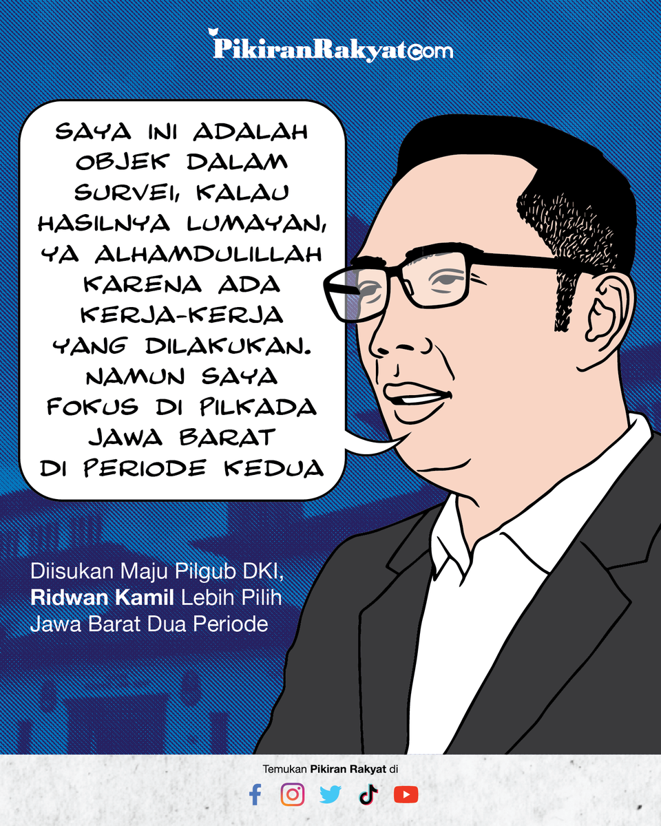 pikiran_rakyat's tweet photo. Mending Kang Emil Nyapres atau Jabar Dua Periode?
Sobat PR pilih yang mana?😅
Baca Selengkapnya: https://t.co/PjjlvM5rBx
#PikiranRakyat #PRMN #RidwanKamil #Gubernur #Pilkada #DuaPeriode #JawaBarat https://t.co/uyEVC5xIx1