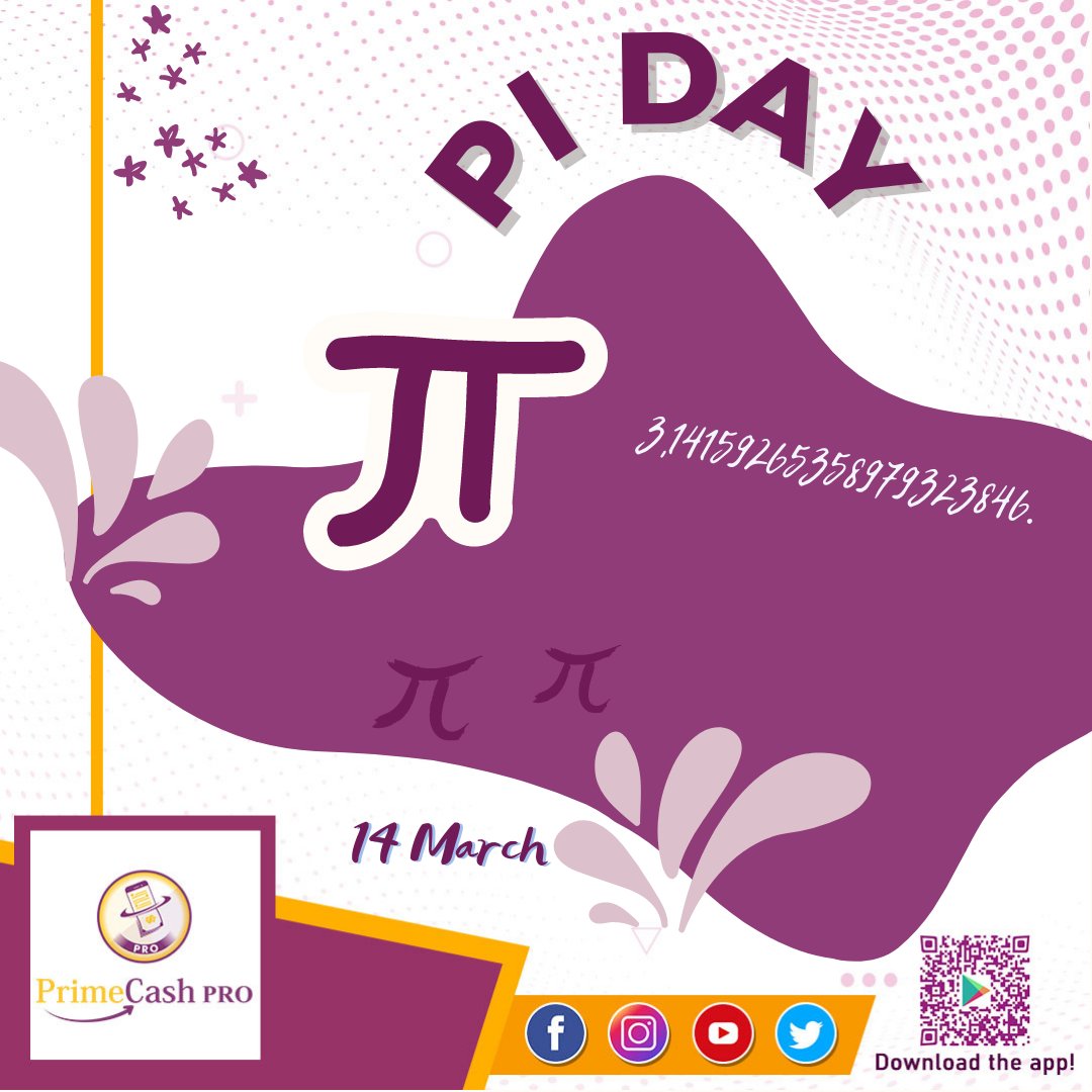 Primecash_PRO's tweet photo. Happy Pi Day! May the circumference of your celebrations be as infinite as the value of pi, and may you enjoy a slice of your favorite pie in its honor.
.
.
.
#HappyPiDay #PiDay2023 #PiDayCelebration #PiDayFun #PiDayInspiration #MathGeek #InfinitePi #primecash #PrimeCashPro https://t.co/kdVXbfT5p2