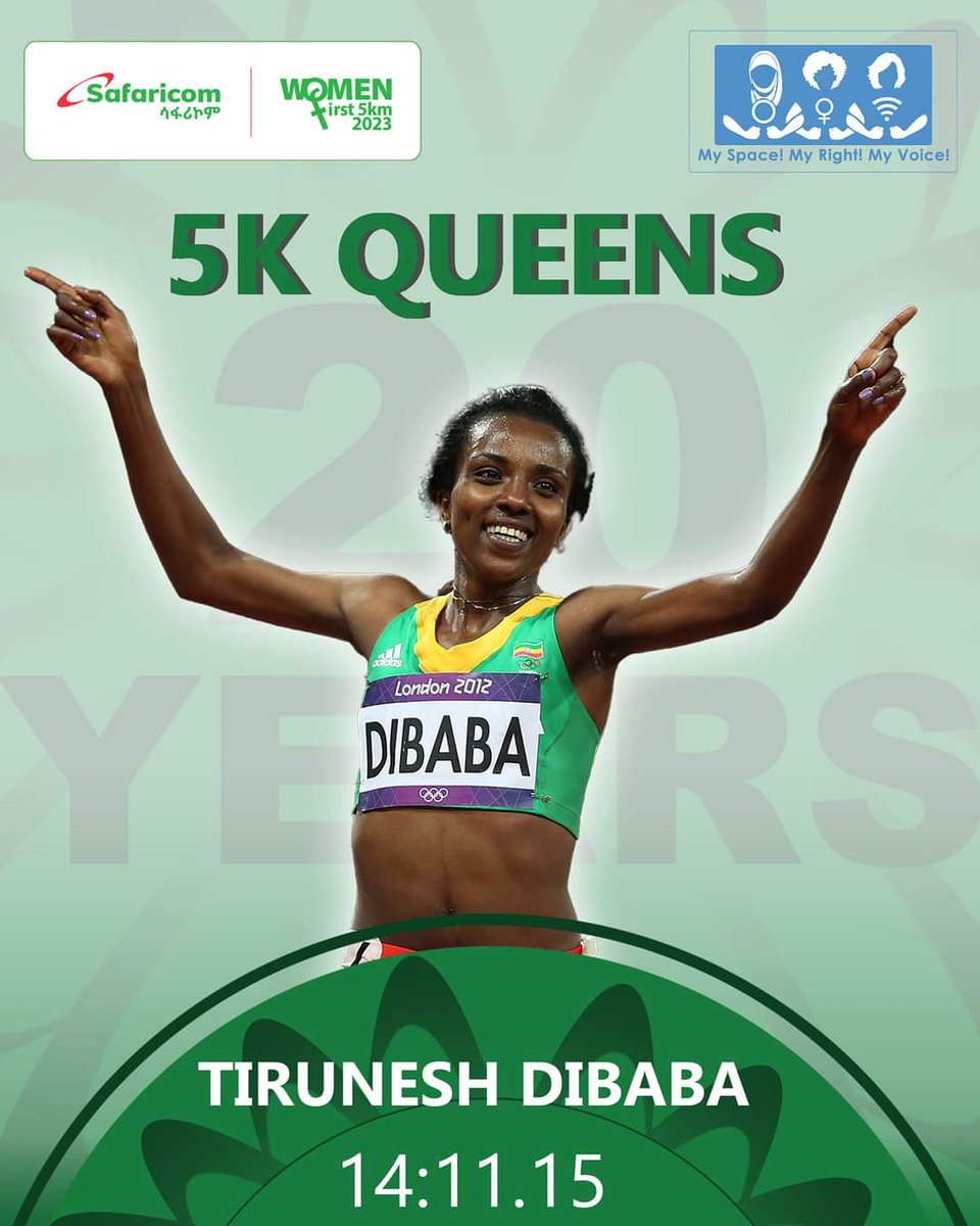 AndAfricas's tweet photo. Born to WIN!
🇪🇹 Tirunesh Dibaba (The Baby Faced Destroyer) is z youngest female world champion in the history of athletics,z first woman to achieve z Olympic 5000m/10000m double, and the first to successfully defend a long-distance title at the Games.
#WomenFirst #5KM #20Years https://t.co/dH9WmtyP9l