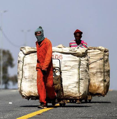 Guerrillaz2's tweet photo. Offered these guys R50 recycling reward for every EFF poster they bring. They said they will bring 100. Let’s see. #NationalShutdown #VoetsekEFF https://t.co/CvOk9Pj7XD