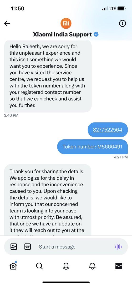 rajeethdoopad's tweet image. This is the way of the customer care service to respond to they are taking more then 12 hours how can we trust MI brand #worstservice #dontbuyMI #pathatic