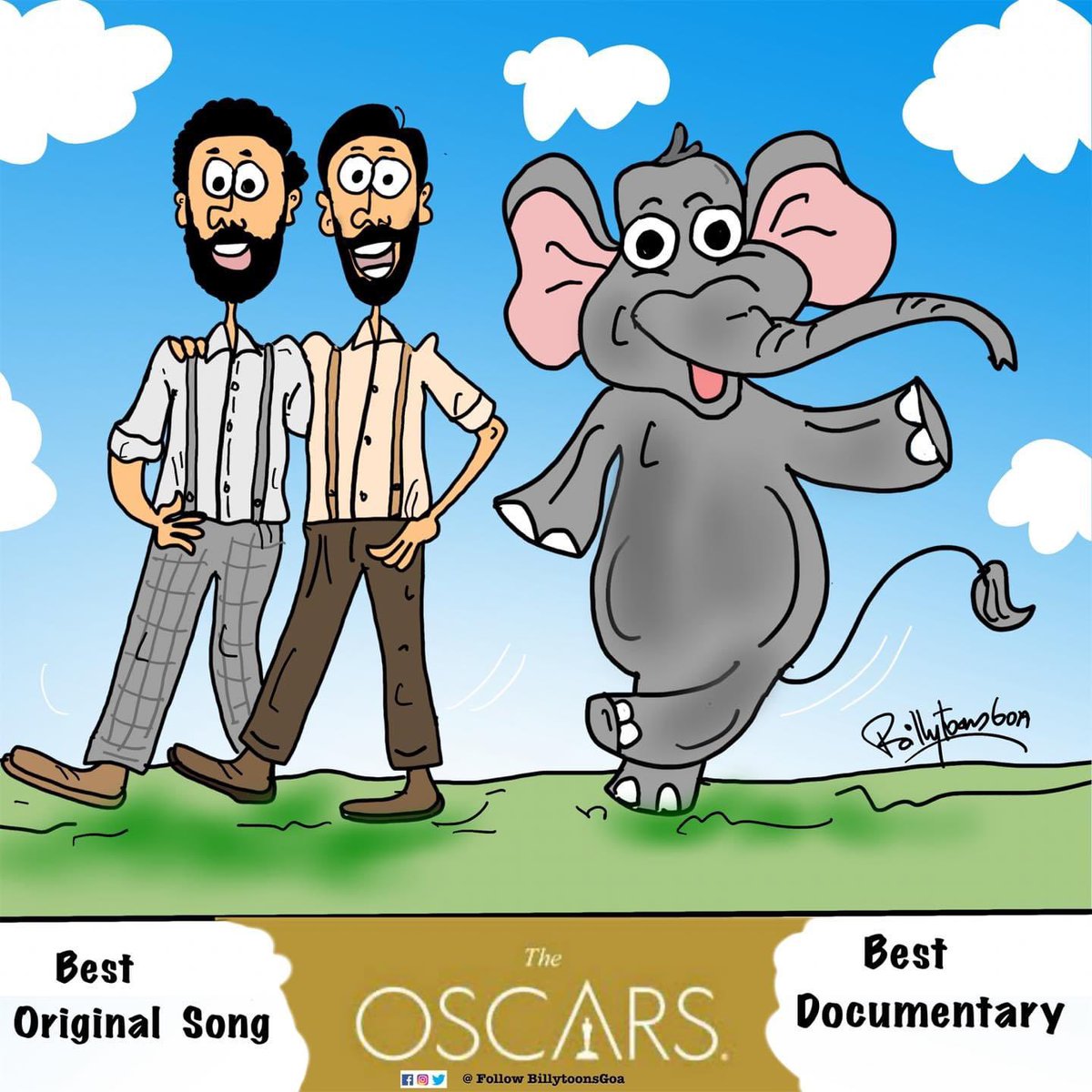 OSCARS 2023 .
Best original song - NATU NATU (RRR) 
Best documentary - THE ELEPHANT WHISPERERS @RRRMovie  @ElephantWhisp3r