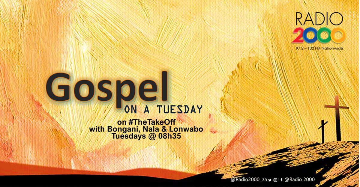 Radio2000_ZA's tweet photo. #TheTakeOffMix| #GospelOnATuesday courtesy of Lesego from Centurion
1. @JekalynCarr ~ You're Bigger
2. @TravisGreeneTV ~ Nara
3. Juanita Bynum ~ Fill me up
4. @JoyousSA ~ Ndezel'uncedo Hymn 377
5. @samthingsoweto ~ Bawo
6. @OasisWorship & @khayamthethwa ~ Mkhulumsebenzi https://t.co/8FGDK5vsnG