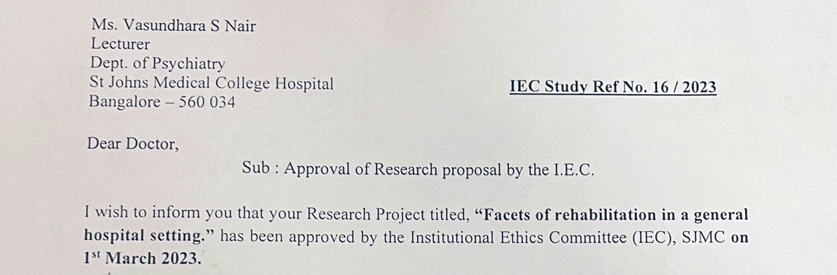 Got my first proposed study cleared from IEC , time for implementation 👩‍🏫#facultylife