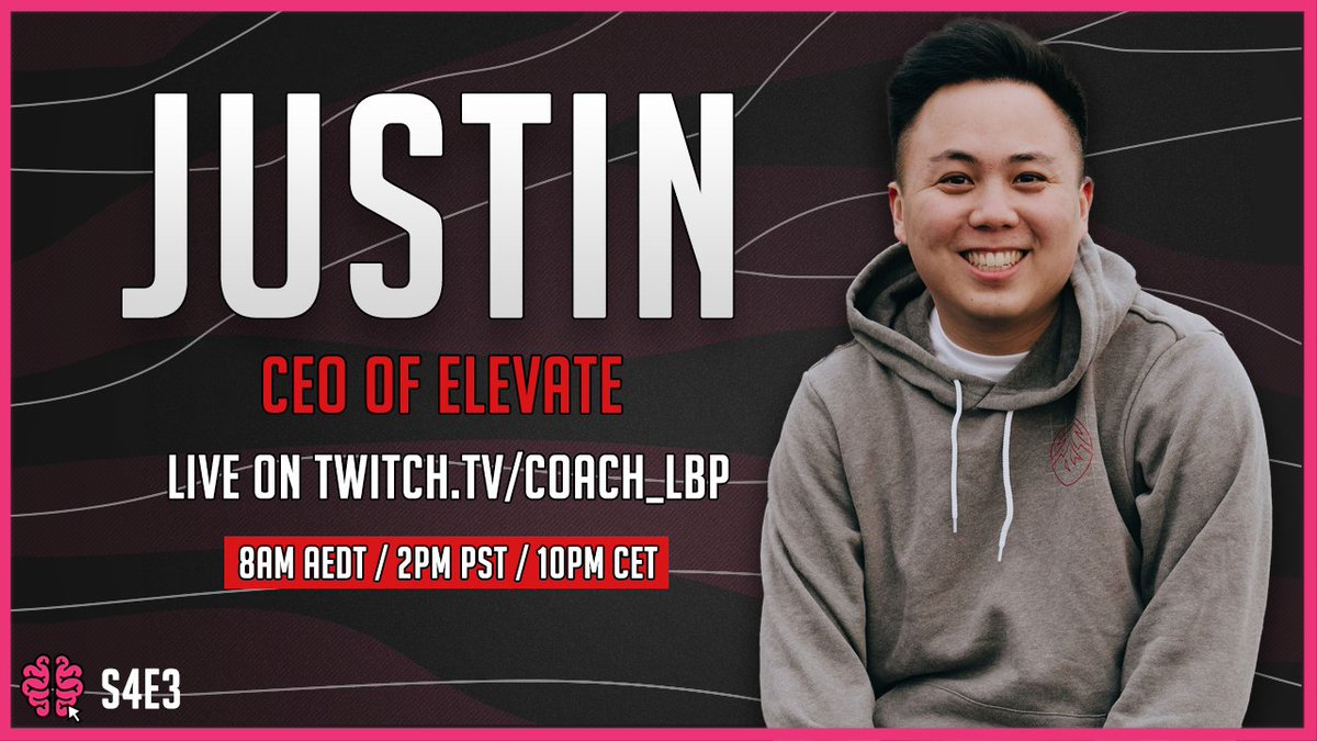 CHF LBP 🛡 (@coach_lbp) on Twitter photo Super keen to have <a href="/Justlntime14/">Elevate Justin</a> on <a href="/mindclickers/">Mindclickers 🧠</a> to chat about his background, his mindset about the current scene, alongside the history and goals of <a href="/ElevateGG/">ELEVATE</a> 🔥
Tune in tommorow, drop any questions for him below!⏱️ Super keen to have <a href="/Justlntime14/">Elevate Justin</a> on <a href="/mindclickers/">Mindclickers 🧠</a> to chat about his background, his mindset about the current scene, alongside the history and goals of <a href="/ElevateGG/">ELEVATE</a> 🔥
Tune in tommorow, drop any questions for him below!⏱️