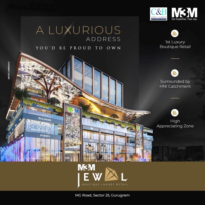 chawlaandbhasin's tweet image. Introducing Gurugram's first hybrid retail destination - a luxurious address that you would be proud to own! This prestigious investment opportunity comes with a huge HNI catchment.
visit @ candbco.com

#candb #m3m #jewel #property