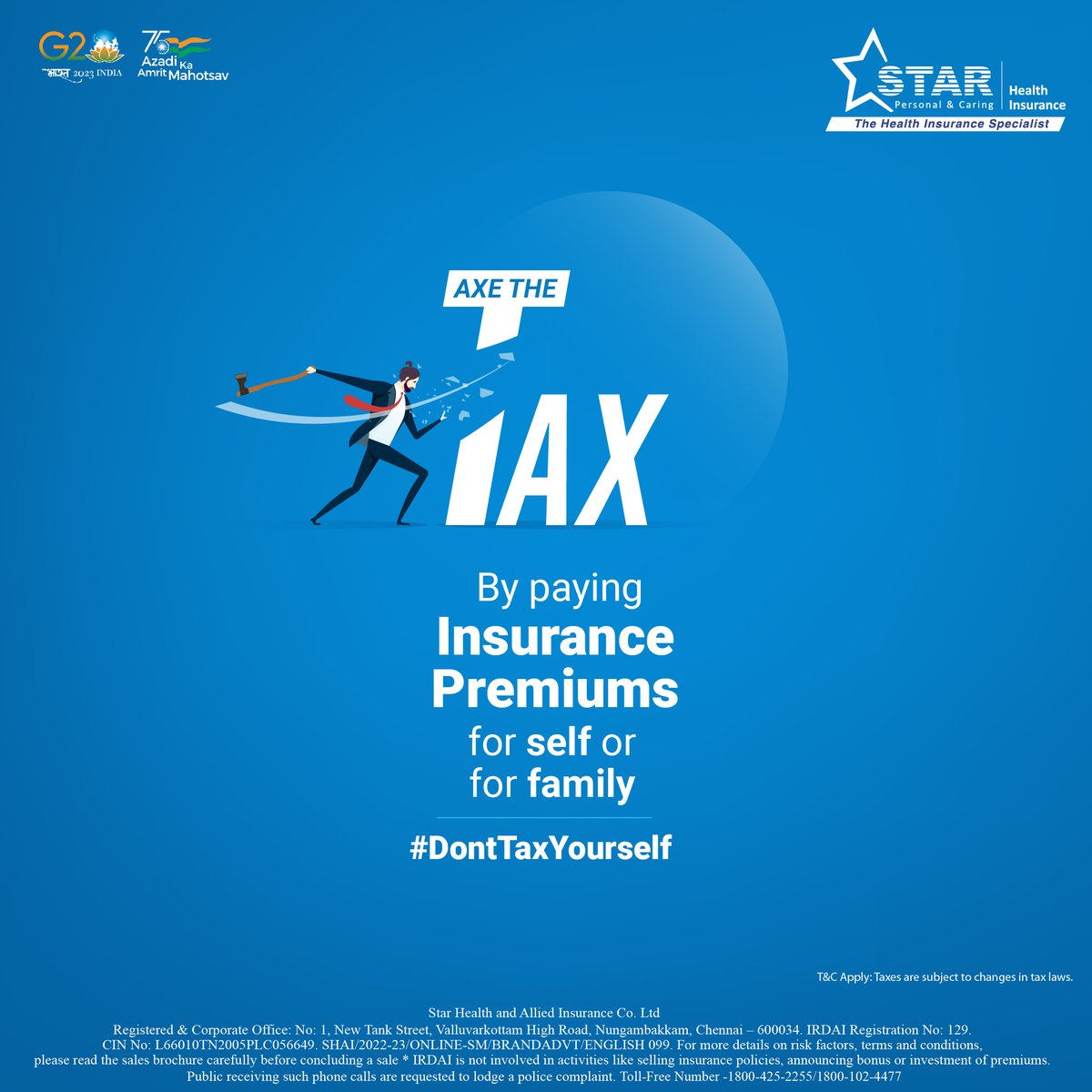 Under Section 80D, you are eligible for tax deductions on premiums paid towards your health plan if you have purchased an insurance policy for yourself, your spouse, your children, or parents. #DontTaxYourself #StarHealth #IncomeTax #TaxRefund #Taxes #taxseason2023 #TaxMan